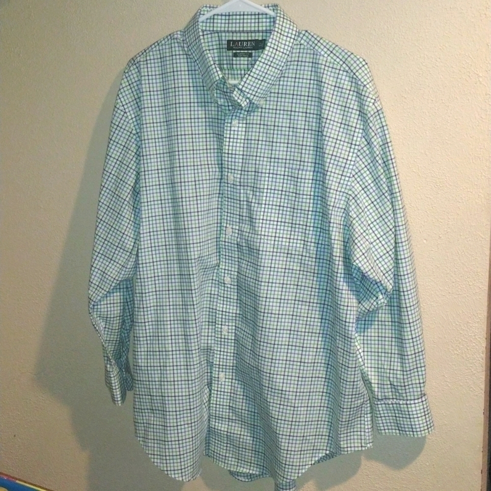 Lauren RALPH LAUREN Men’s Classic Fit Non Iron Dress Shirt Spring Easter 17.5 32
